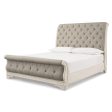 Signature Design by Ashley Realyn Queen Upholstered Sleigh Bed B743-77 B743-74 B743-98 Discount