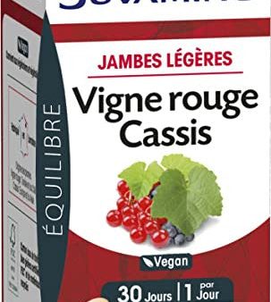 Juvamine - Piernas ligeras - Cassis Red Vine 2000mg de plantas - 30 tabletas Embalaje Deteriorado Supply