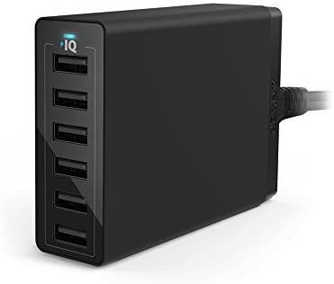 Anker Cargador USB Charging Hub (60W, 6 Puertos USB, Tecnología PowerIQ) para iPhone 6s   6   6 Plus, iPad Air 2   Mini 3, Galaxy S6   Edge   Plus, Note 5, Xiaomi, BQ y más Embalaje Deteriorado Cheap