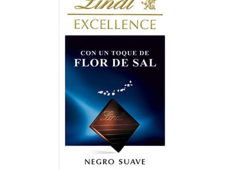 Tableta de chocolate negro Lindt Excellence Flor de Sal - 100 g (Caducidad: 31-07-2022) For Sale