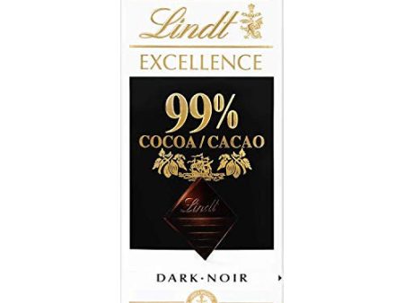 Lindt Excellence Tableta Chocolate Negro, 99% Cacao, 50g Embalaje Deteriorado Sale